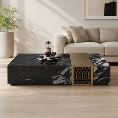 Kuyu Luxury Stone Rectangular Coffee Table