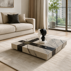 Minotte Luxury Stone Square Coffee Table