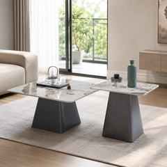 Elarion Luxury Stone Coffee Table Set