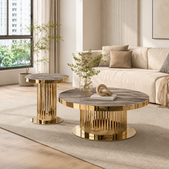 Auremont Luxury Stone Coffee Table Set