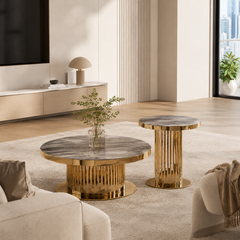 Auremont Luxury Stone Coffee Table Set