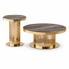 Auremont Luxury Stone Coffee Table Set