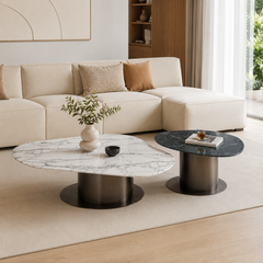 Orvessa Luxury Stone Coffee Table Set