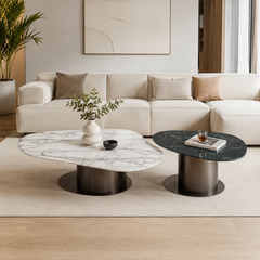 Orvessa Luxury Stone Coffee Table Set