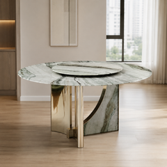 Positano Round Luxury Stone Dining Table