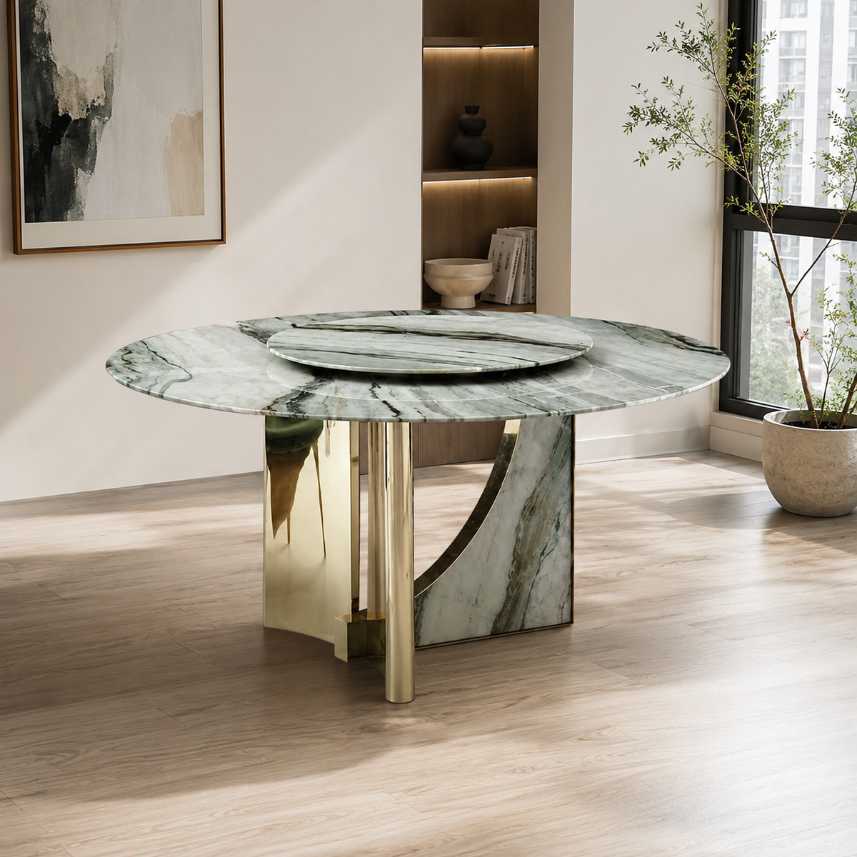 Positano Round Luxury Stone Dining Table