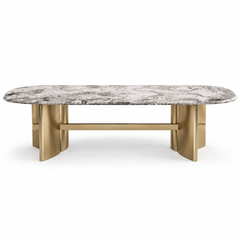 Lucca Rectangular Luxury Stone Dining Table