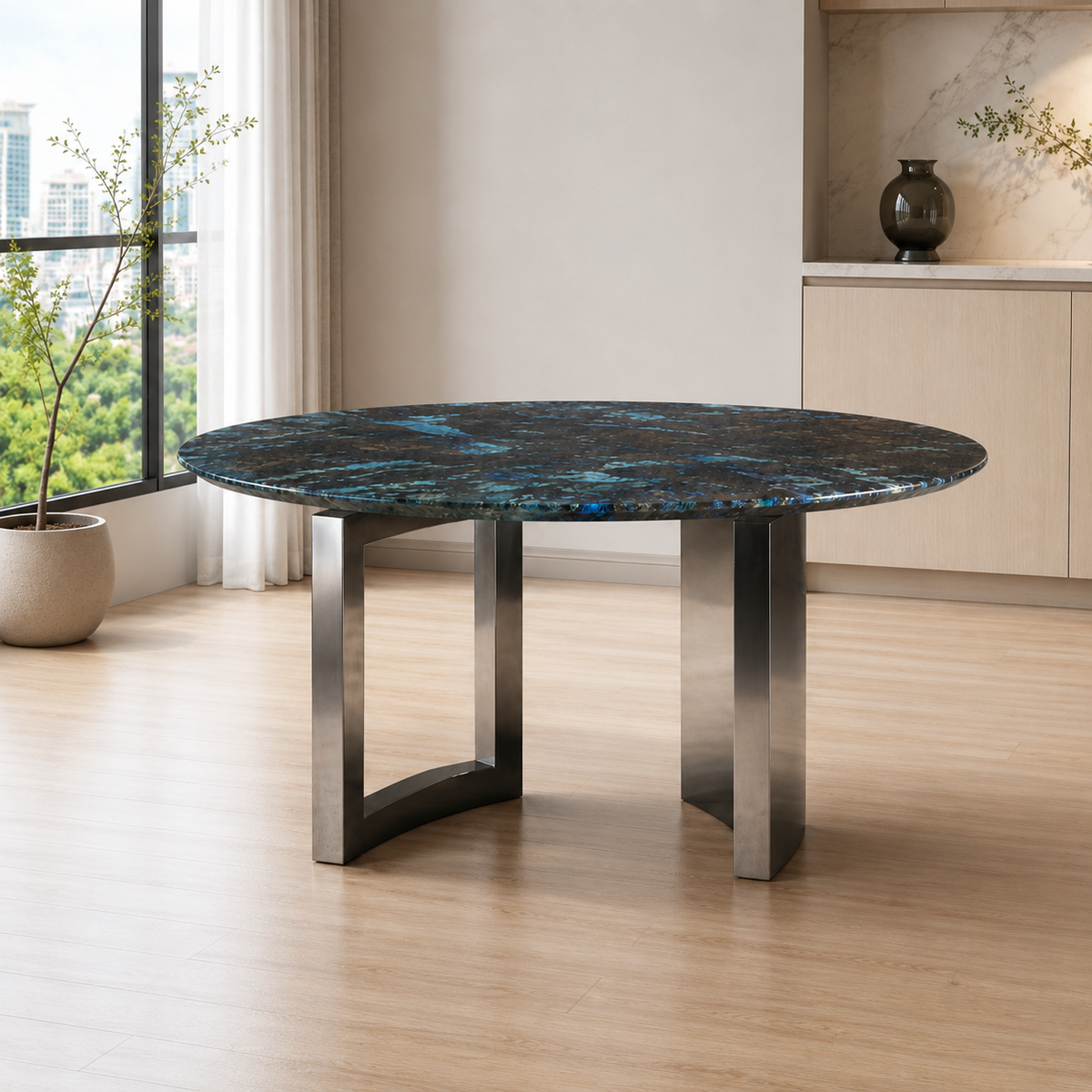 Ravello Round Luxury Stone Dining Table