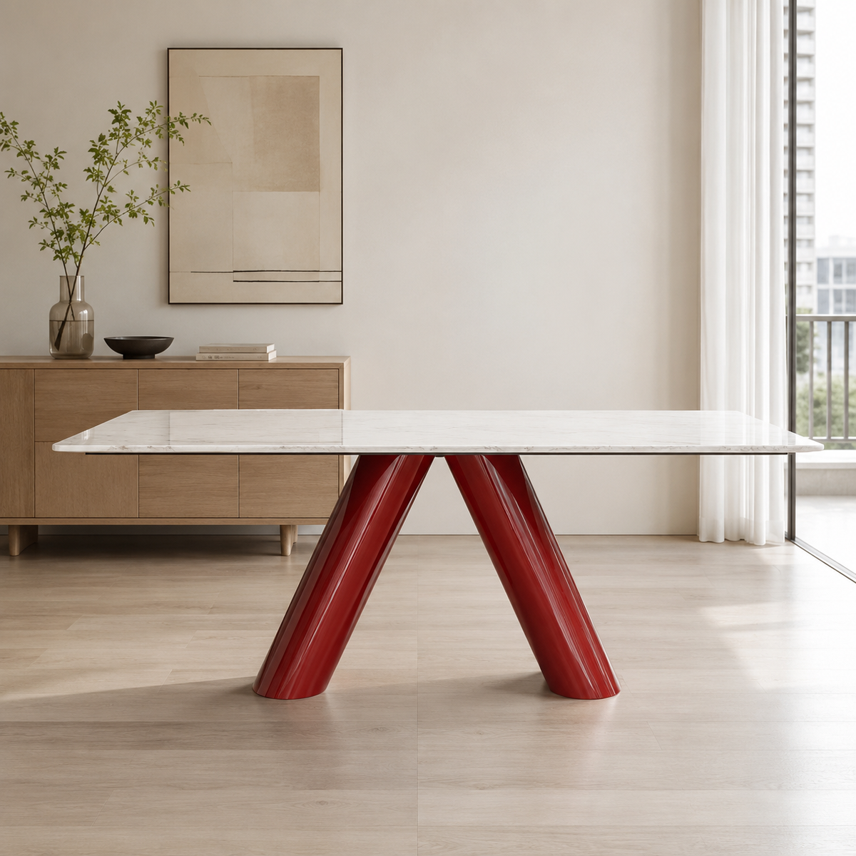 Ravellia Karakata White Luxury Stone Dining Table
