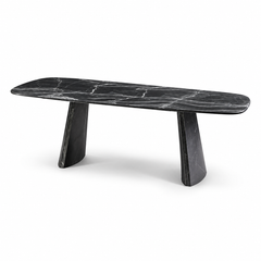 Noirvane White Roots Oval Luxury Stone Dining Table