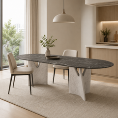 Infinitree Grey Luxury Stone Dining Table