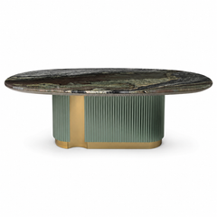 Leovaire Oval Luxury Stone Dining Table