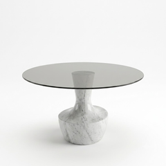 Anforelle Sculptural Round Luxury Stone Dining Table