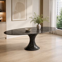 Orvieto Elliptical Luxury Stone Dining Table