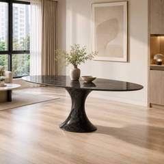 Orvieto Elliptical Luxury Stone Dining Table
