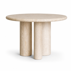 Siena Round Travertine Dining Table