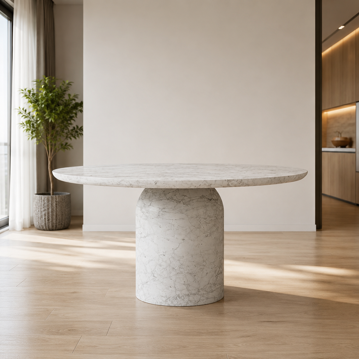 Samo Round Luxury Stone Dining Table