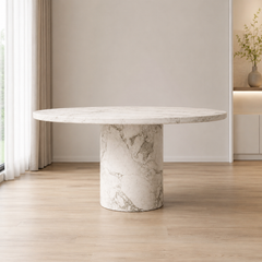 Velmora Round Luxury Stone Dining Table