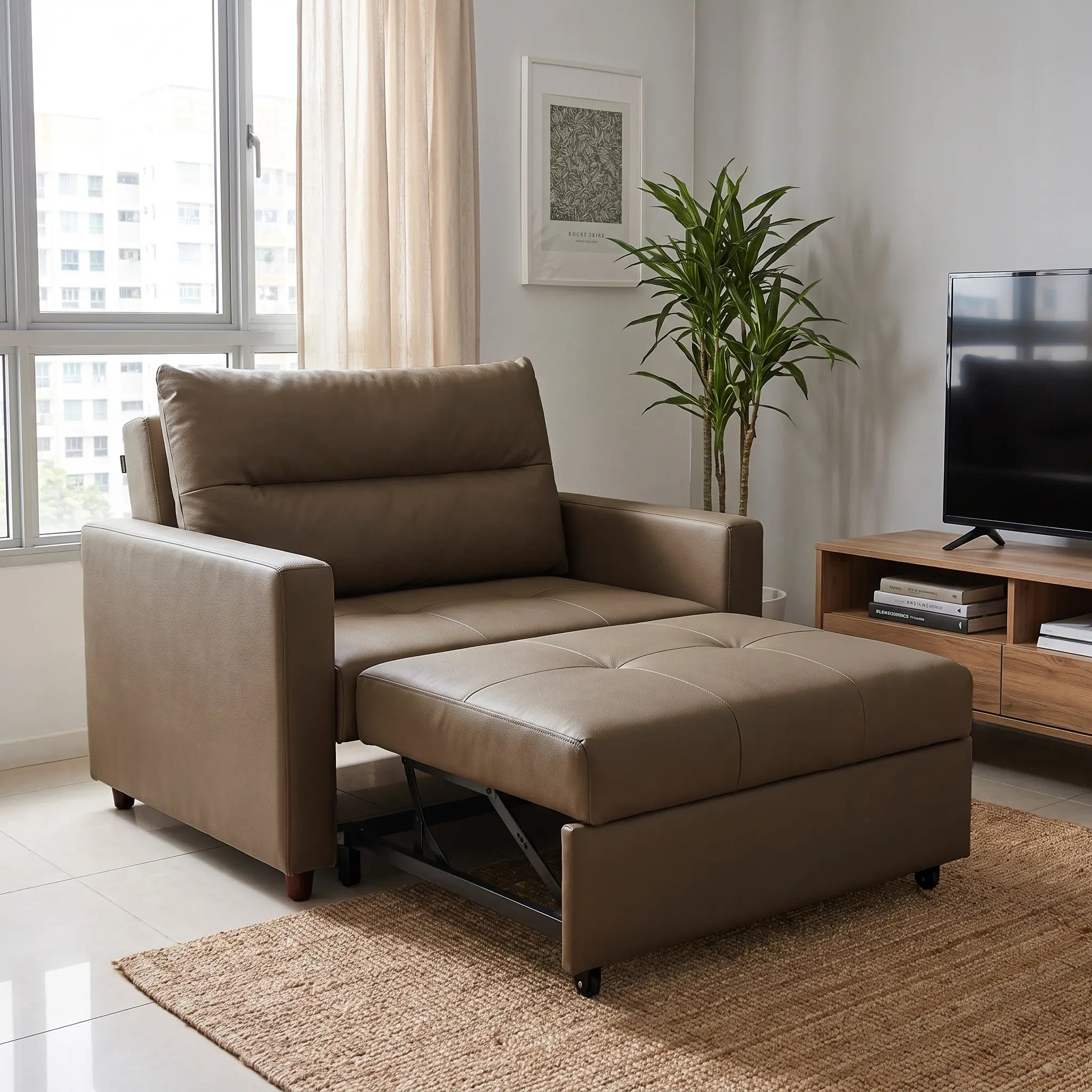 Novera Leather Sofa Bed