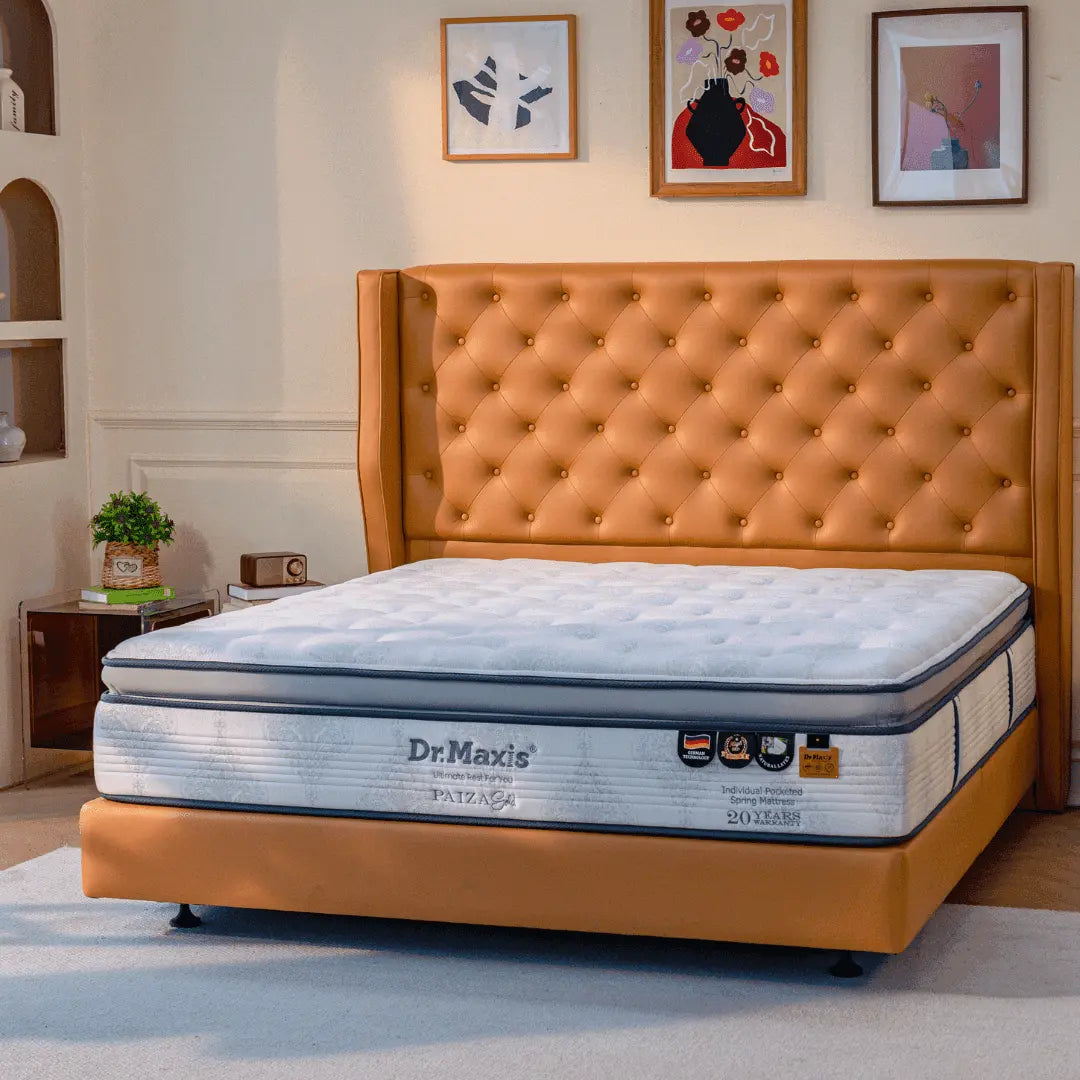Megafurniture | Dr.Maxis Paiza Gold 14 Inch Pocketed Spring Mattress | Mattress