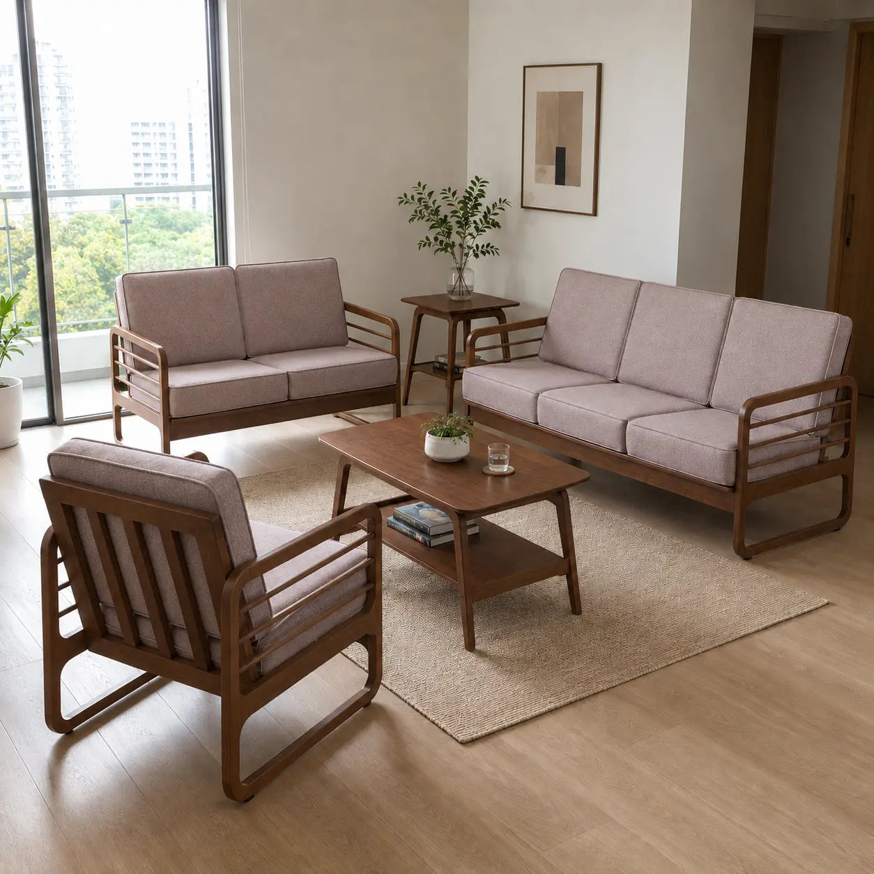 Pryvelle Fabric Wooden Frame Sofa ACE