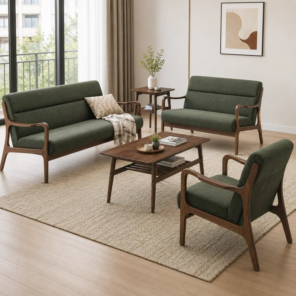 Ysaro Wooden Fabric Sofa ACE