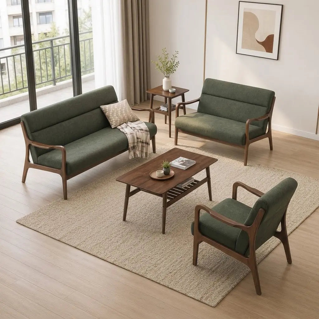 Ysaro Wooden Fabric Sofa ACE