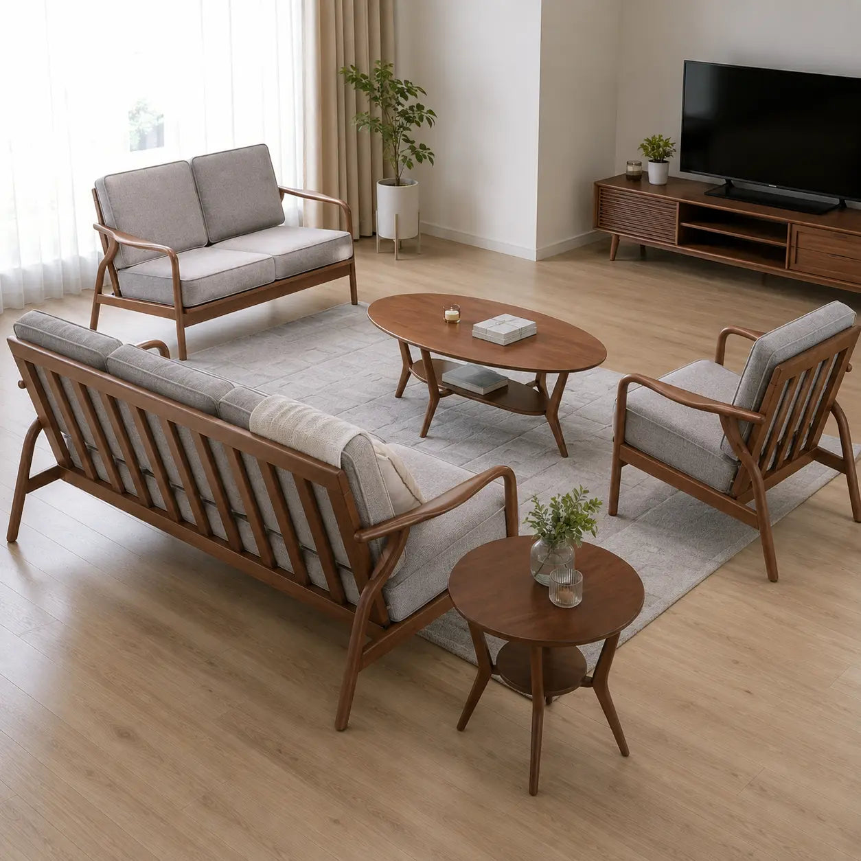 Sileven Fabric Wooden Frame Sofa ACE