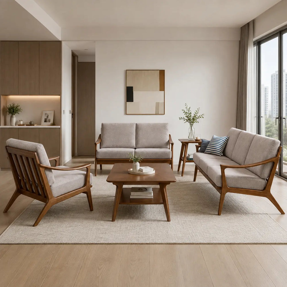 Wynelle Wooden Fabric Sofa ACE