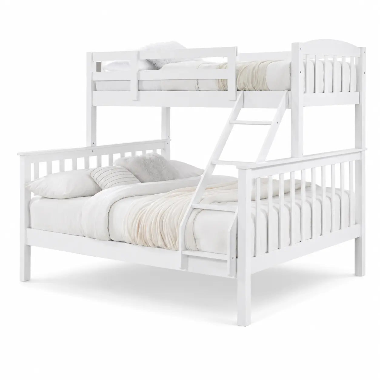 Lysaro White Wooden Double Decker Bed Frame ACE