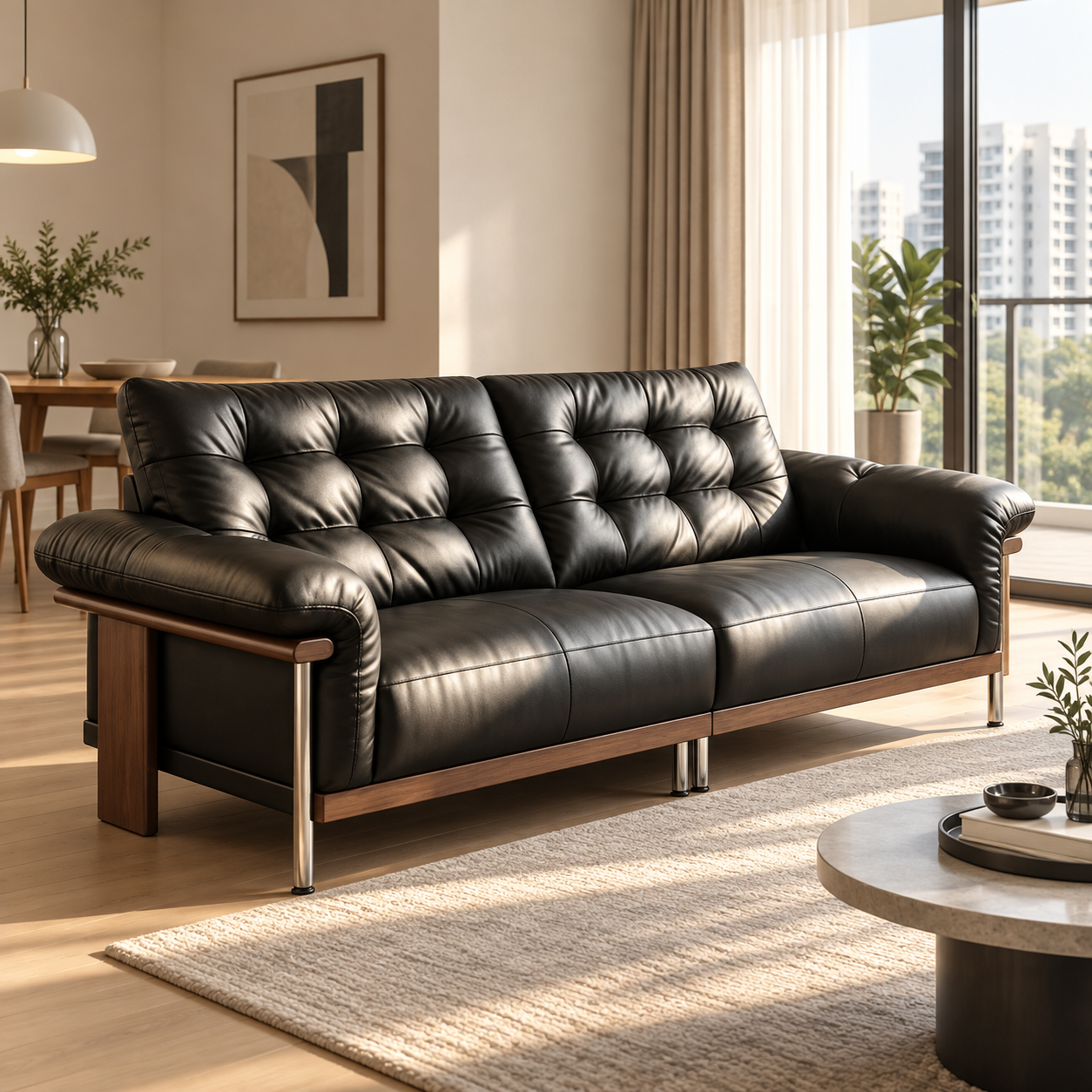 Mavique Leather Sofa