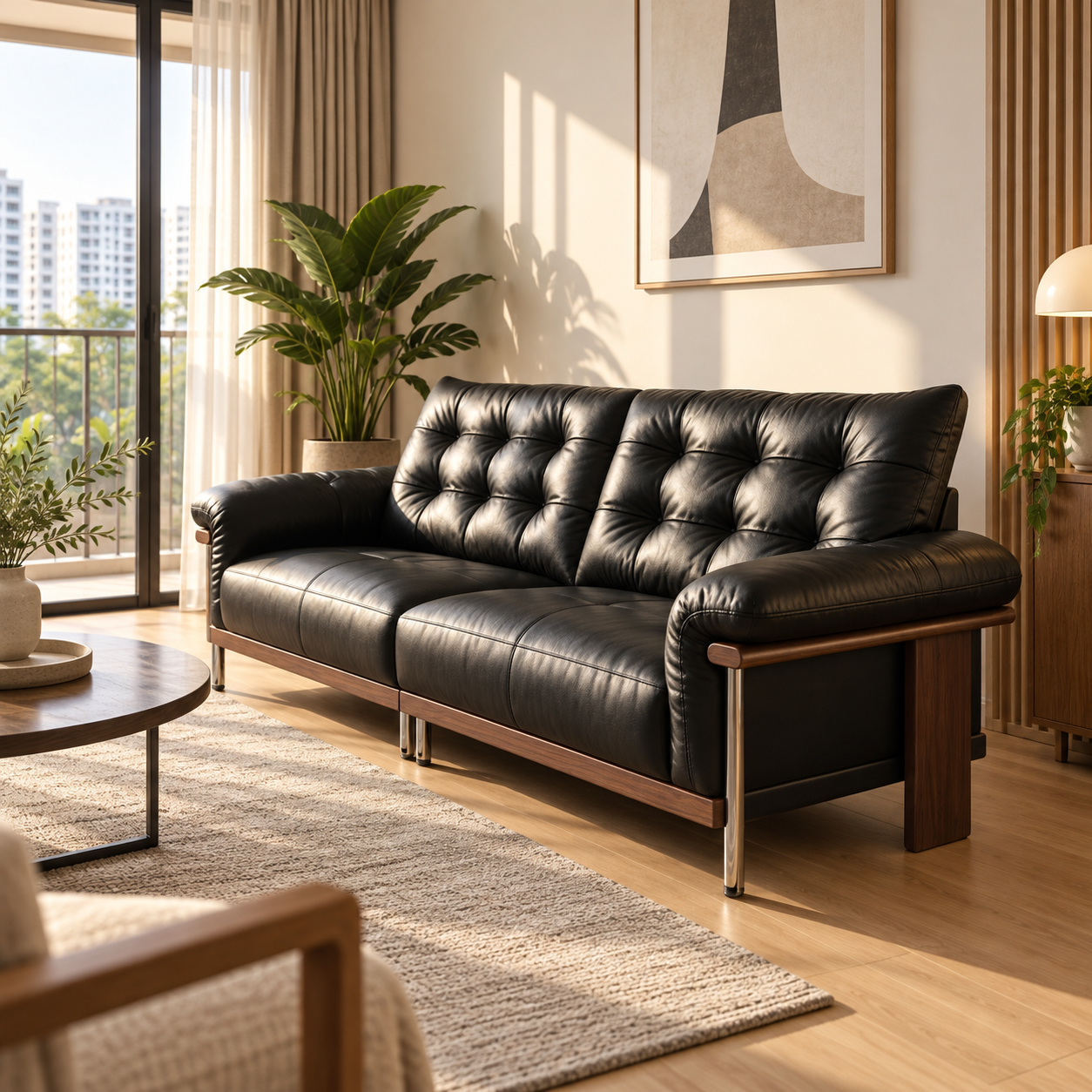 Mavique Leather Sofa