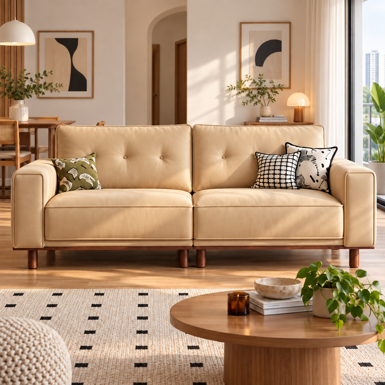 Ordelin Leather Sofa