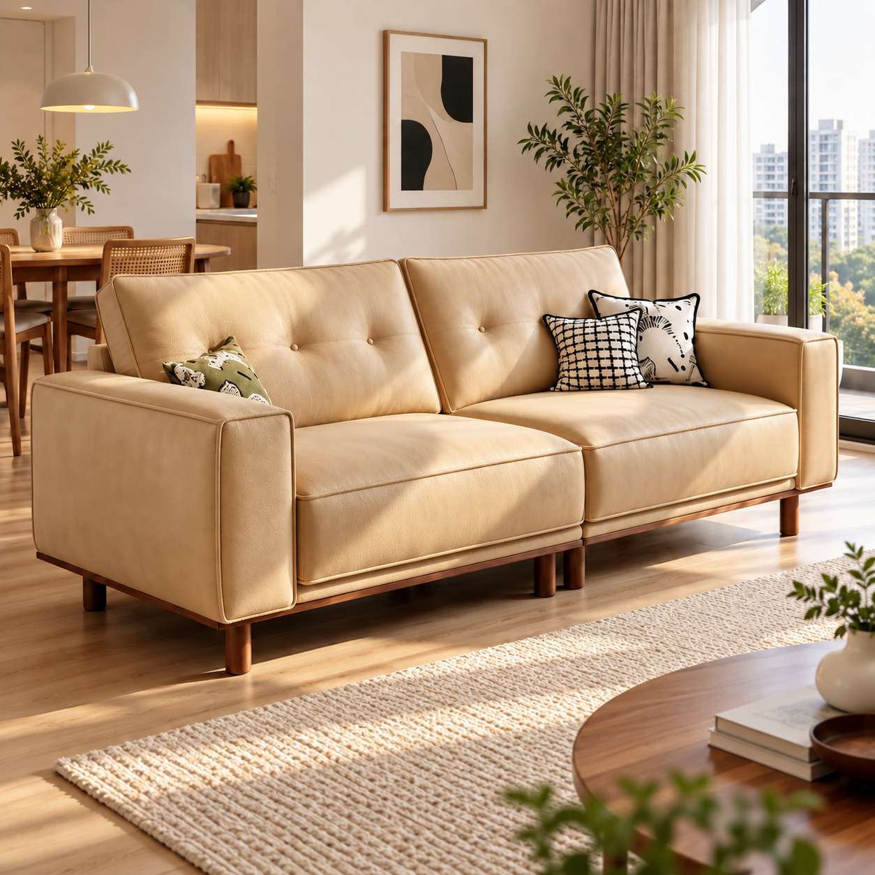 Ordelin Leather Sofa