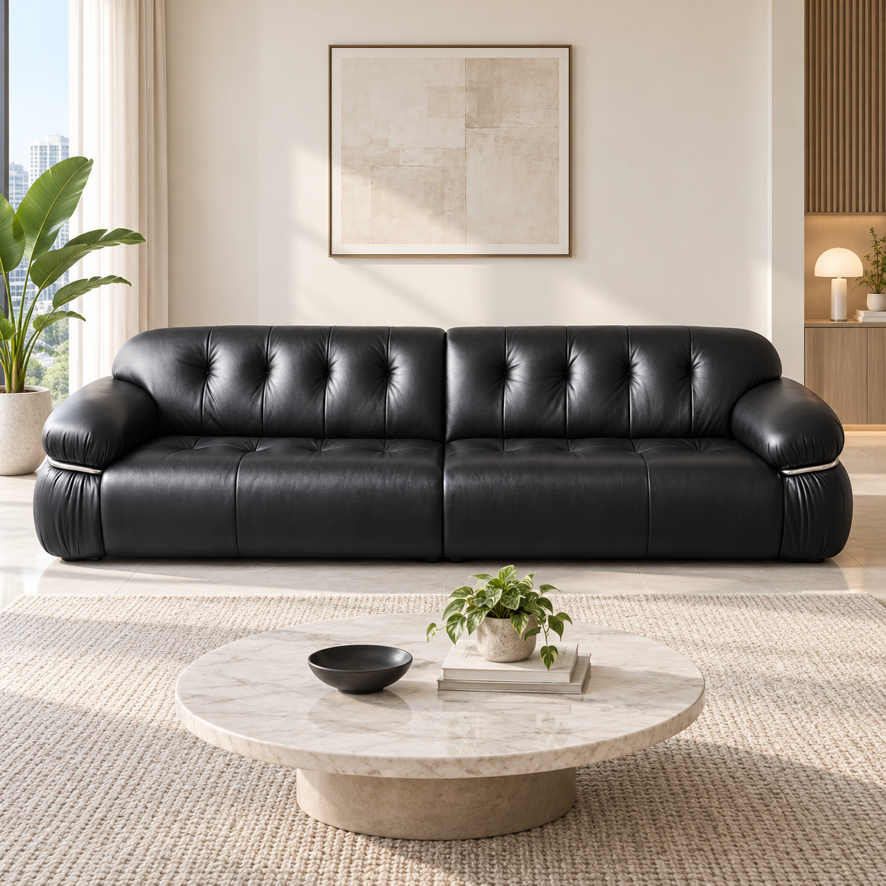 Mordane Leather Sofa