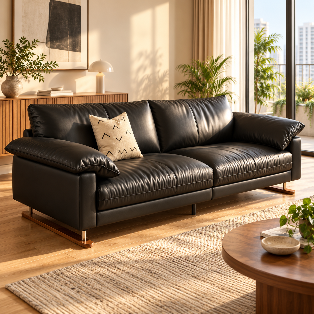 Rellano Leather Sofa