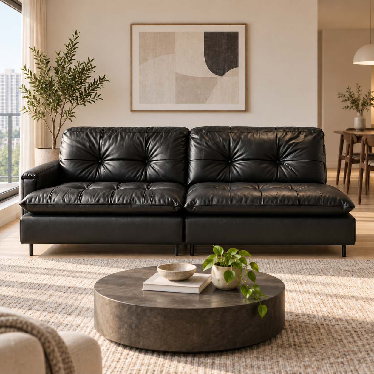 Sestine Leather Sofa
