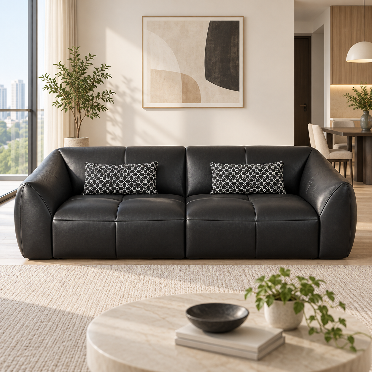 Uldren Leather Sofa