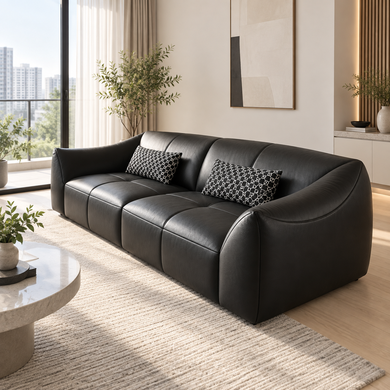Uldren Leather Sofa
