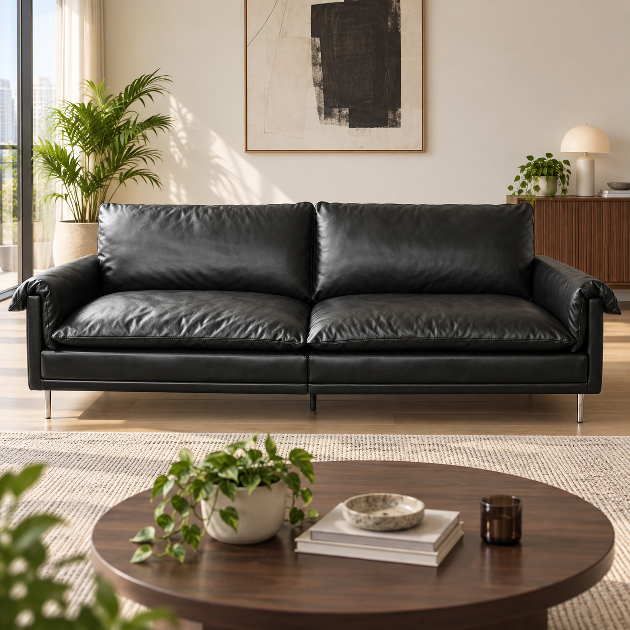 Vensaro Leather Sofa