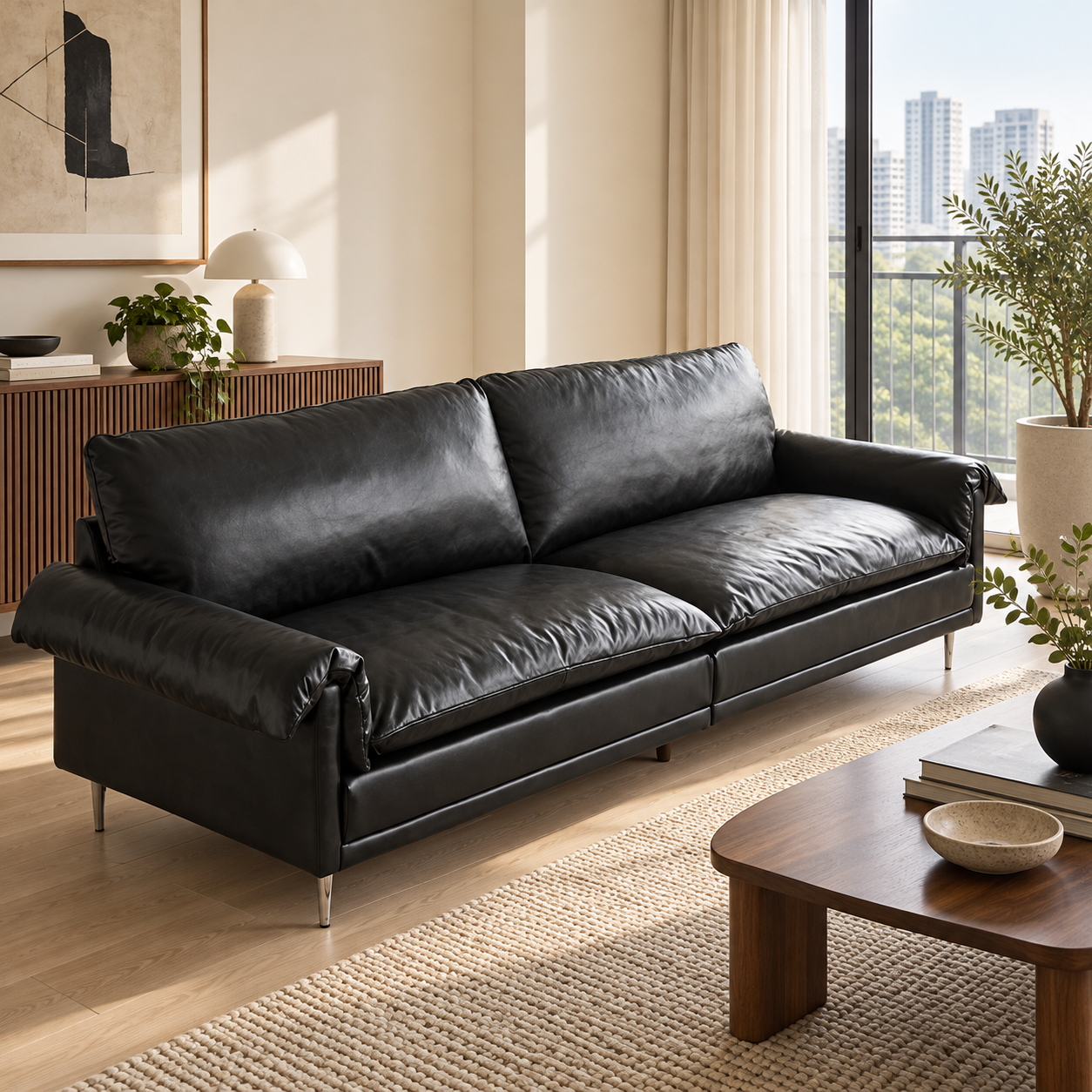 Vensaro Leather Sofa