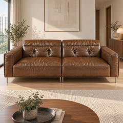 Brevano Leather Sofa