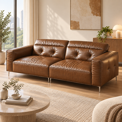 Brevano Leather Sofa