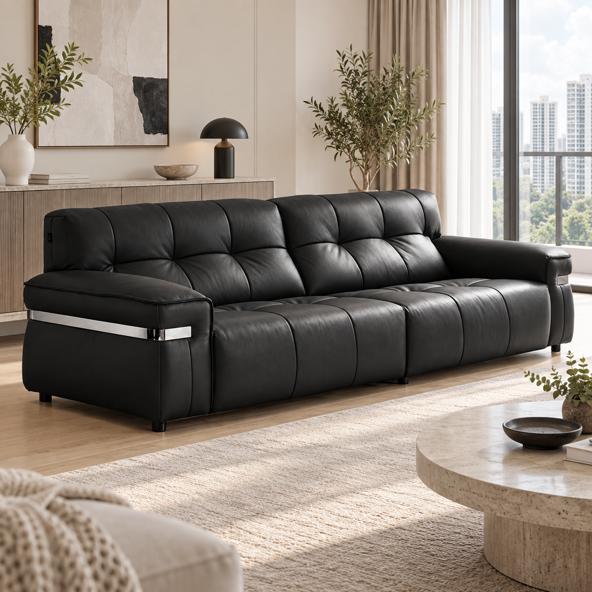 Lestane Leather Sofa
