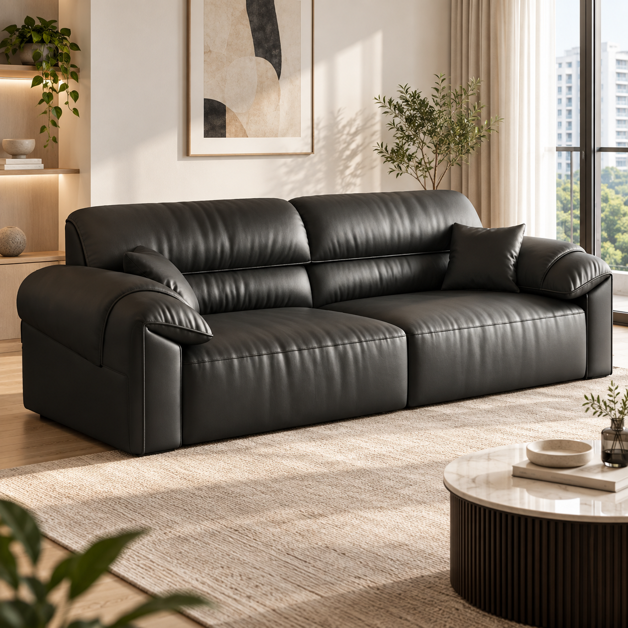 Norlen Leather Sofa