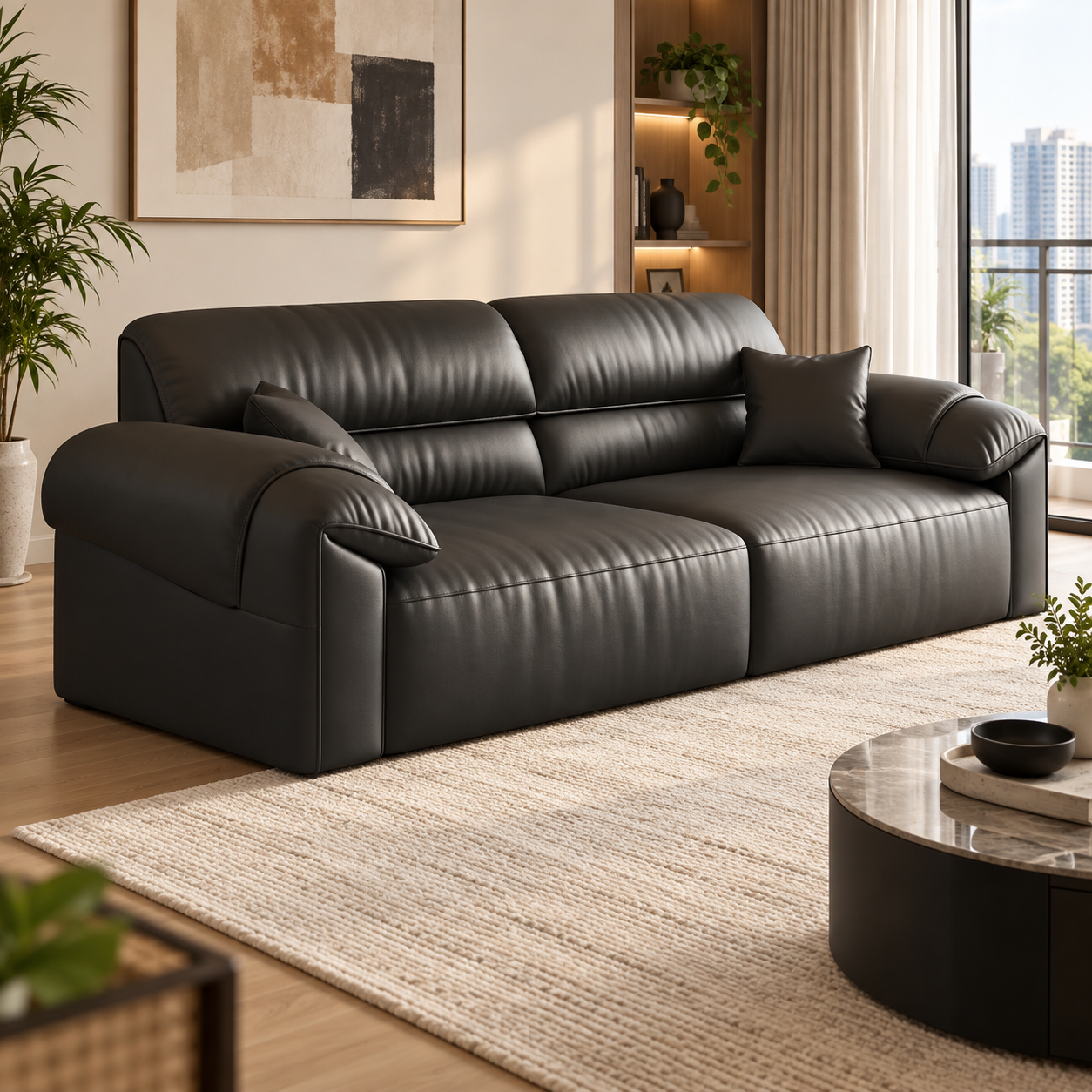 Norlen Leather Sofa
