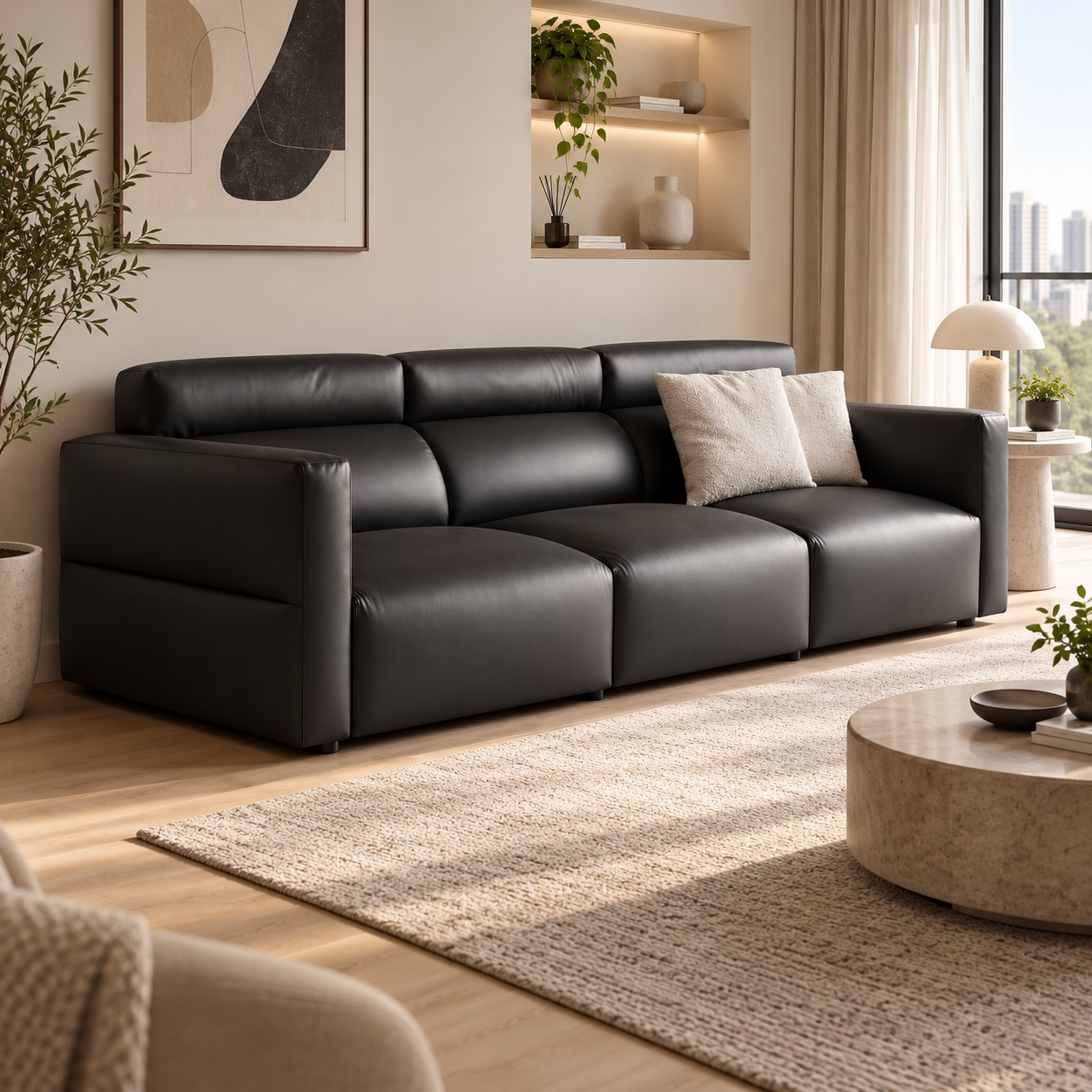 Orsadin Leather Sofa