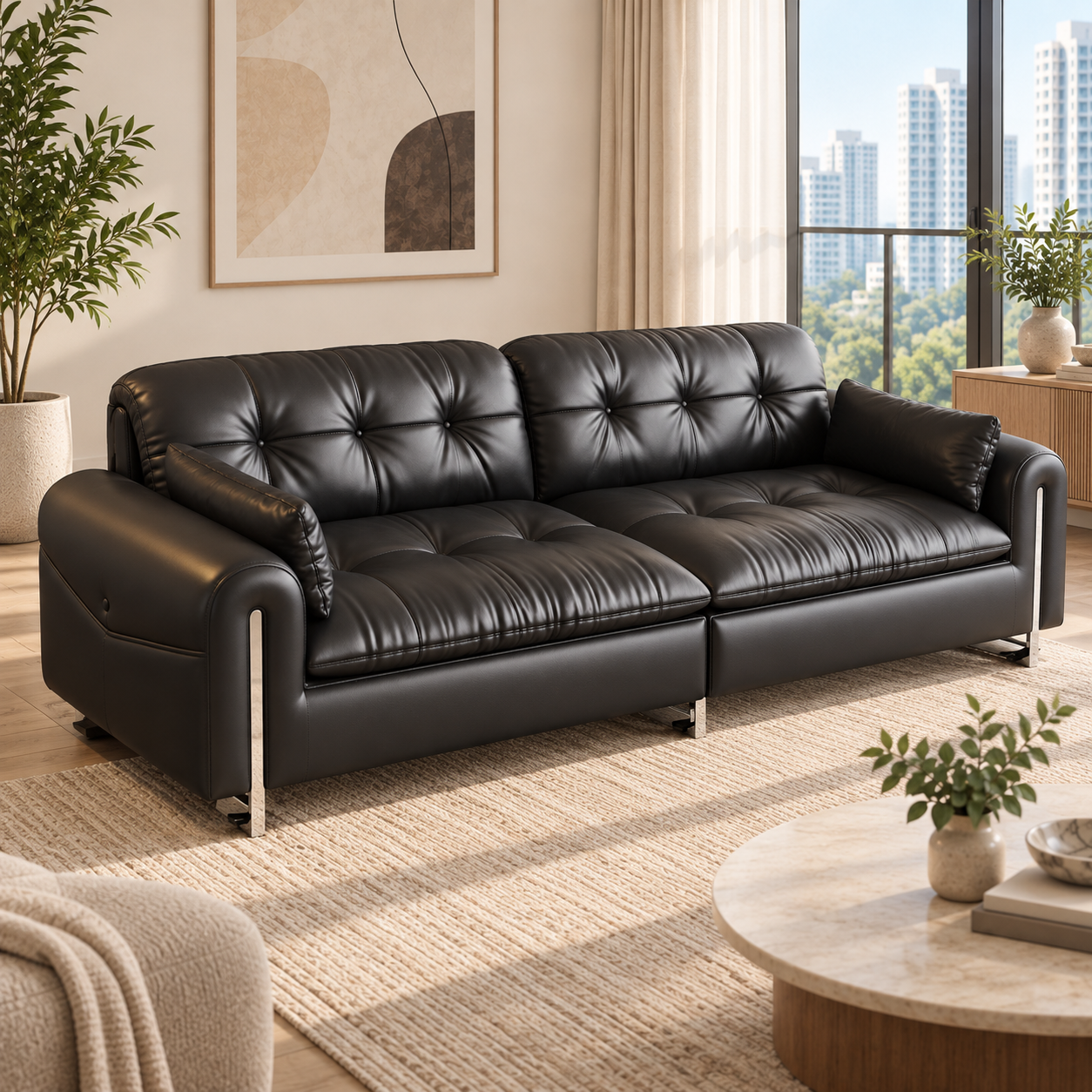 Ravestin Leather Sofa