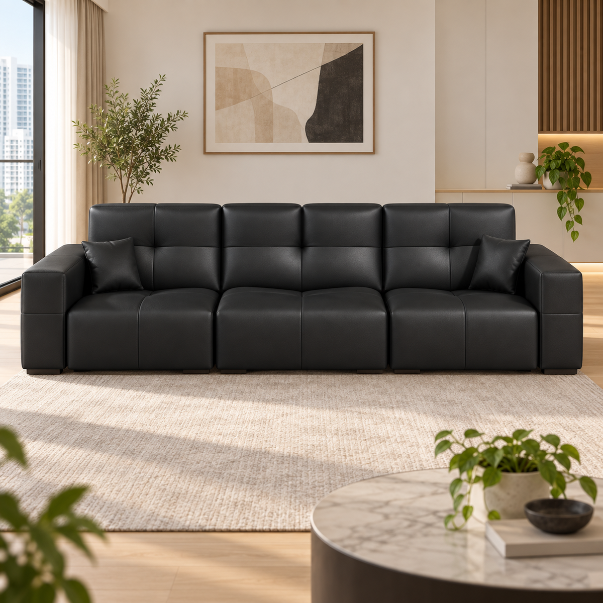 Zelarin Leather Sofa