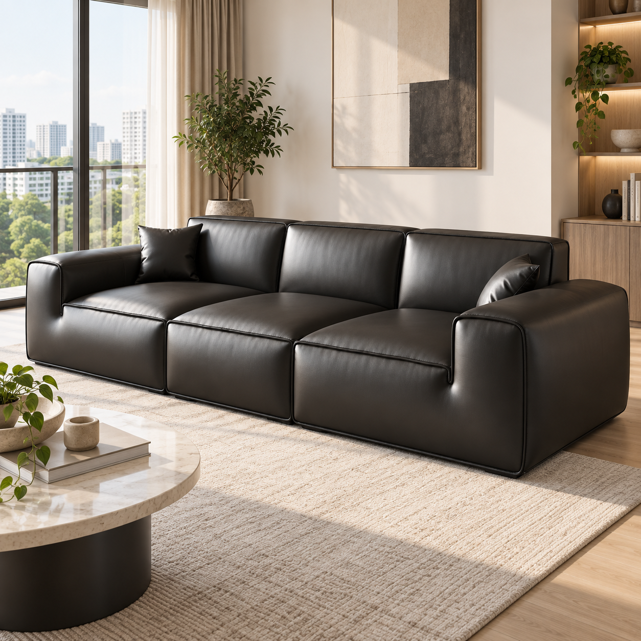 Mestran Leather Sofa